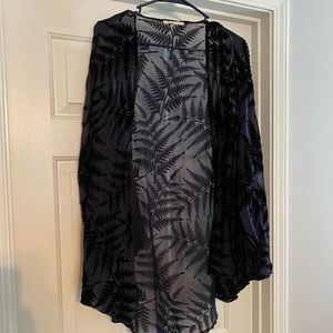 Anthropologie navy blue kimono